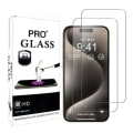 Miniatyrbillede 1 af 6: 3 stk Hærdet glas iPhone 15 pro max / 15 plus - Skærmbeskyttelse Transparent