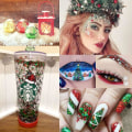 Miniatyrbillede 2 af 2: Julepynt snefnug negleglimmer i en praktisk æske Multicolor