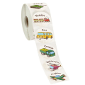 Pikkukuva 2 / 2: 500 tarratarraa - Ajoneuvo-aihe - Sarjakuva Multicolor
