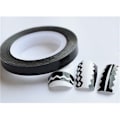 Miniatyrbild 3 av 7: Striping tape, nageltejp, Sicksack! 12 färger 11. Blå