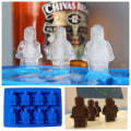 Miniatyrbillede 2 af 3: Is/Chokolade/Geléform - Gamle mænd Mursten Byggeklodser Robot Orange