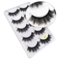 Miniatyrbild 2 av 6: 5-par lösögonfransar - 3D faux mink - G802 - False eyelashes Svart