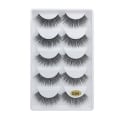 Miniatyrbilde 3 av 5: 5 par falske øyevipper - 3D faux mink - G309 Black