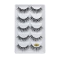 Miniatyrbillede 3 af 5: 5 par falske øjenvipper - 3D faux mink - G309 Black