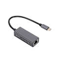 Miniatyrbild 1 av 3: Snabb USB-C till Ethernet Adapter - 1000 Mbps Svart (1 gbit/s) Default Title