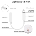Miniatyrbild 3 av 4: Lightning / USB-C till AUX Adapter 3,5 mm Paket LightningAUX3Pack
