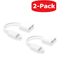 Miniatyrbild 1 av 4: 2-Pack Lightning Splitter till iPhone 2-in-1 Kabel Adapter Vit Default Title