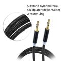 Miniatyrbild 2 av 3: AUX Kabel 3.5mm (AUX till AUX) 2M Svart 8-Pack