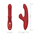 Miniatyrbild 6 av 9: Kraftfull Rabbitvibrator / Dildo för Maximal Njutning Röd Default Title
