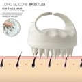 Miniatyrbild 3 av 4: Mjuk Skalpmassage - Verktyg av Vete + Silikon Vit 2-Pack