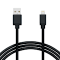 Miniatyrbild 1 av 2: 2M Lightning Kabel iPhone Laddare Nylon Quick Charge Svart Default Title