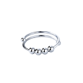 Miniatyrbild 1 av 2: Anti Stress Ring med Roterbara Pärlor - Silver