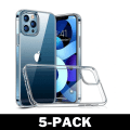 Miniatyrbild 1 av 4: Genomskinligt Skal iPhone 15 - Transparent TPU 5-Pack