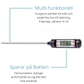 Miniatyrbild 2 av 5: Digital Stektermometer / Baktermometer LCD Display Svart 1-Pack