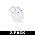 Miniatyrbild 1 av 4: Airpods Pro Silikon Fodral Skal Flera Färger Vit 2-Pack