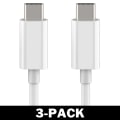 Miniatyrbild 1 av 5: USB-C till USB-C Laddkabel 2 Meter Vit 3-Pack