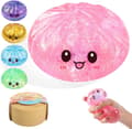 Sukkerglitter Dumpling Squishy Mysterieboks, Viral Bao Bun Klemmeleke, Stresslindrende Gave (Rosa) pink