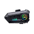 Compatible with Motorcycle Helmet Bluetooth Headset V10-2X with Dual Core and 1000mAh Battery, Black Soft Mic