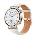 Läderklockarmband för Huawei Watch GT5 - 18MM Vit + Guld White + Gold