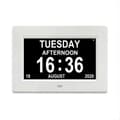 Tums LCD Digital Kalender Datum och Tid Klocka för Föräldrar (Vit)