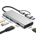 Miniatyrbilde 2 av 4: USB 3.0 & Type-C til dobbel HDMI 1080P dokkingstasjon
