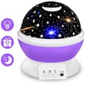 Natlampe til børn med stjerneprojektion, 360° roterende lampe