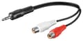 Audio Cable Adapter 3.5 mm, Plug to Stereo RCA Jack