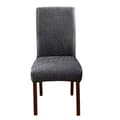 Stretchiga Stolsöverdrag för Matplats, Mjukt Lövjacquardskydd Beige DarkGrey