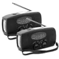 Håndsvingradio med solcelleoplader, nødradio og powerbank 2-Pack Vevradio