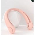 BDD Mini USB Genopladelig Bærbar Ventilator, Lydløs, Bladløs, Halsmonteret, 360° Luftstrøm (Pink)