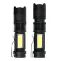 Ficklampa COB uppladdningsbar 2 st