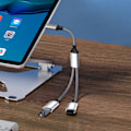 Miniatyrbillede 3 af 5: Type-C til dobbelt USB 2.0-adapter grå Silver