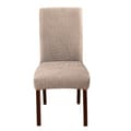 Stretchiga Stolsöverdrag för Matplats, Mjukt Lövjacquardskydd Beige Beige