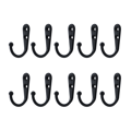Wall Hooks with Screws 10-pack Black Black