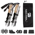 Ultralight Hiking Poles Foldable / Walking Pole 5 Sections 1 Pair