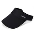 Summer Open Top Hat - Sports Sun Visor - Black Cotton