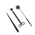 3-i-1 ljustillbehörsset Candle Wick Trimmer / Snuffer / Dipper Svart