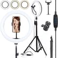 LED Ring Light + Tripod - Mobile Holder with 3 Color Tones
