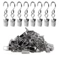Curtain Clips with S-Hooks, 20-pack Silver