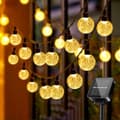 30 LED Kristall Solcellsslinga - 6,5m - 8 Lägen - IP65 Vattentät