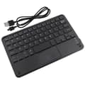 Litet Bluetooth-tangentbord, ultratunt mini trådlöst tangentbord med pekplatta för Android surfplatta PC under Windows, lagring och