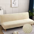 Jacquard sofföverdrag, töjbart, vattentätt, universellt, armlöst, beige, 160-190cm