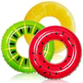 Uppblåsbara poolflottar med glitter, 80 cm (3-pack), poolflottar