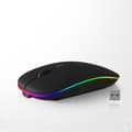 Wireless Mouse - 2.4G + Bluetooth, Dual Mode, Backlit Black