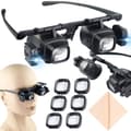 Miniatyrbilde 1 av 5: Forstørrelsesglass med 2 LED - 2×-24× multippel forstørrelse