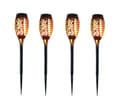 12 LED Solarlampa 54cm Fladdrande Ljus Utomhus Trädgårdsdekor - 4-pack