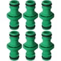 Dubbel hankoppling - Plast - 6 st - 1/2\" hona/hona
