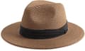Damstrå Panama Hatt Resefedora Strand Solhatt Sommar Bredbrättad Stråhatt UPF 50+ Coffee