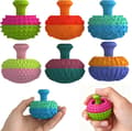 6 STK Silikon Tommelvippe Fidget Leker, Stresslindrende Sensoriske Leker for Angst, ADHD og Autisme