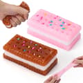 2 st silikon stressavlastande squishy, klibbiga kakor Taba Squishy Fidget Leksaker för vuxna, ultramjuka klämleksaker 2pcs